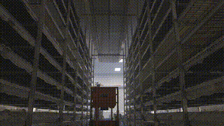 View through a full-scale controlled growth room